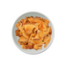 White bowl filled with crispy honey sesame coconut fruit snack. Distributed by AFRIVANA