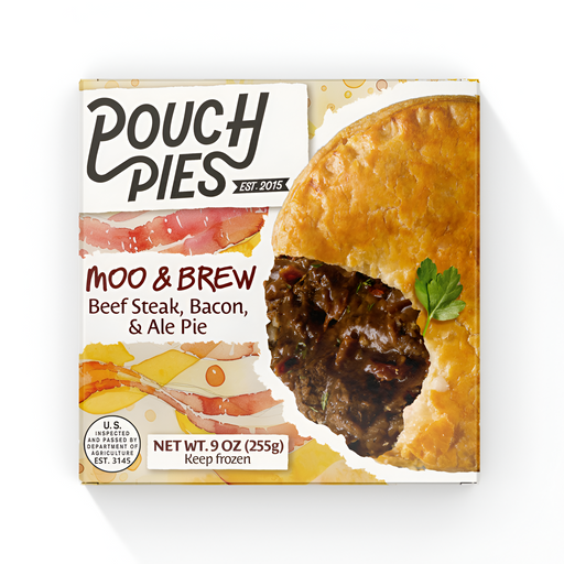 MOO & BREW  Steak, Bacon & Ale Pie - 7oz, ASDS-AFRIVANA Bulk Wholesale Marketplace