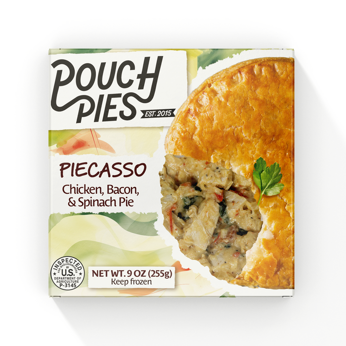PIECASSO Chicken, Bacon & Spinach Pie - 9oz, ASDS-AFRIVANA Bulk Wholesale Marketplace